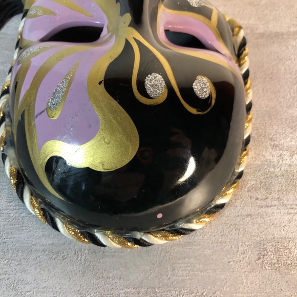 Vintage 80s Harlequin Venetian - decorative ceramic mask - Picture 8 of 8